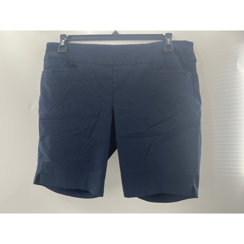 Christopher and Banks Signature Slimming Navy Blue Pull On Shorts Petite 16P